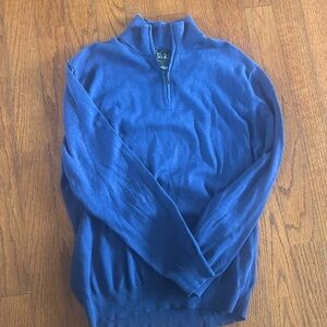 Jos A Bank Blue 1/2 zip sweater.